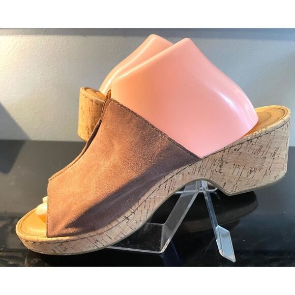 Born, Asho New Cork Heel Bronze Women’s Sandals Size 11 Medium. - Picture 5 of 11